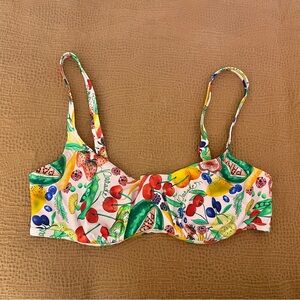 Parade Colorful Fruit Print Bikini Top